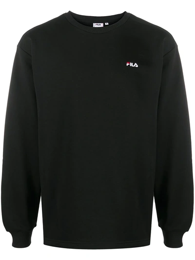 Fila Colona Embroidered Logo Sweatshirt In Black