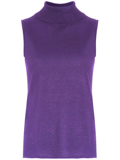 Cecilia Prado Ingla High Neck Top In Purple