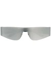 Balenciaga Womens Silver Bb0041s Rectangle-frame Sunglasses