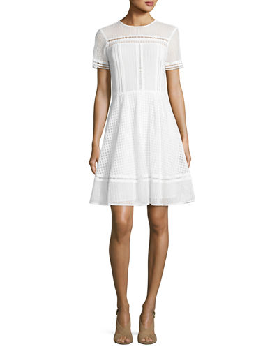 michael kors white eyelet dress