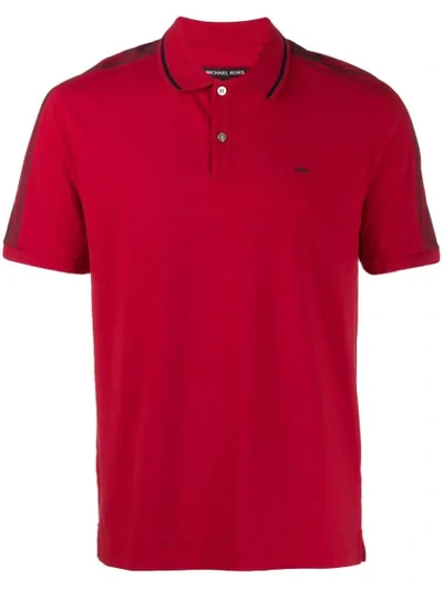 Michael Michael Kors Printed Logo Polo Shirt In Red
