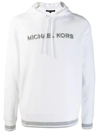 MICHAEL MICHAEL KORS EMBROIDERED LOGO HOODIE 