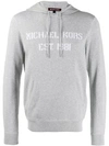 Michael Michael Kors Kangaroo Pocket Hoodie In Grey