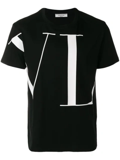 Valentino Vltn Print T-shirt In White
