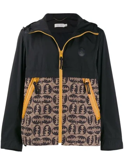 Coach Signature Rexy By Guang Yu Windbreaker In Black - Size 50 In Black/tan