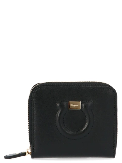 Ferragamo Gancio City Wallet In Black