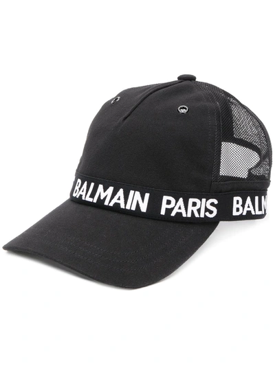 Balmain Logo Band Black Baseball Cap