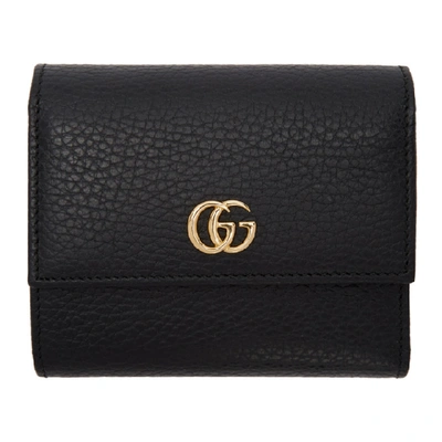 Gucci Black Small Marmont Wallet In 1000 Black