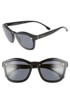 Versace Medusa 57mm Square Sunglasses - Black Solid
