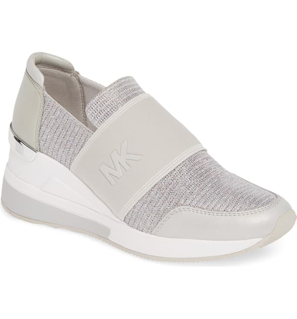 Michael Michael Kors Felix Slip-on Glitter Sneaker In Milk Multi | ModeSens