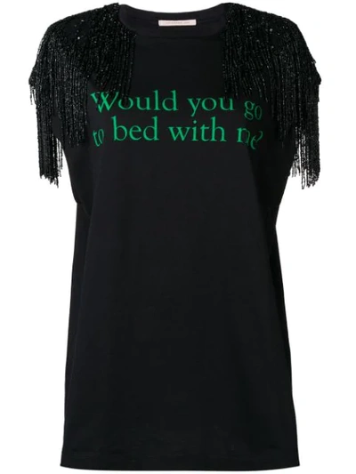 Christopher Kane Go To Bed With Me Cotton-jersey T-shirt In Black