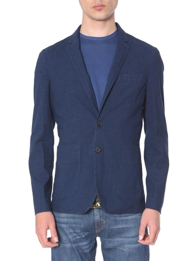 Ps By Paul Smith Deconstructed Jacket In Blue