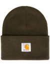 Carhartt Watch Beanie Hat Khaki In Green