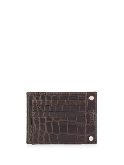 Versus Croc Effect Wallet In Brown