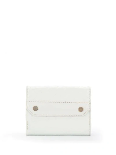 Versus Patent Leather Flap Wallet In White