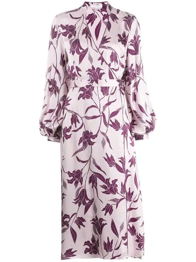 Equipment Floral Print Wrap Dress - Purple