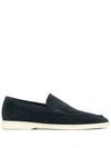 Loro Piana Classic Loafers In W019 Navy