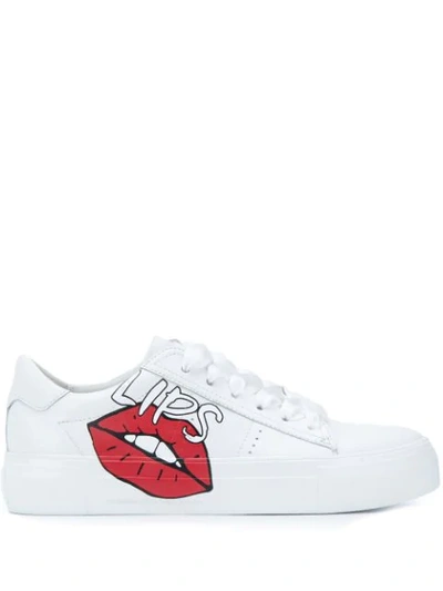 Kennel & Schmenger Lips Print Trainers In White