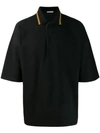 Bottega Veneta Piqué Polo Shirt In Black