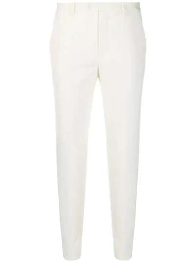 Red Valentino Gabardine Cropped Trousers In Bianco