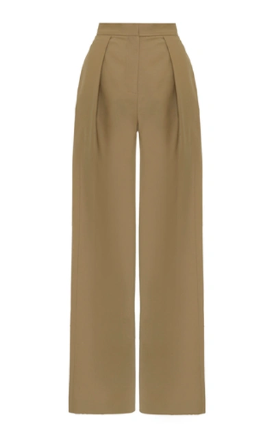 Aleksandre Akhalkatsishvili High-rise Wool Pants In Brown