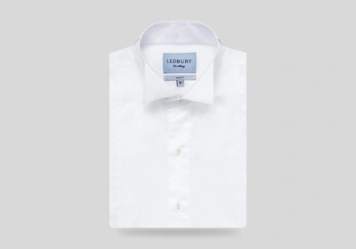 Ledbury Men's Regent Wing Collar Tuxedo Shirt White Cotton
