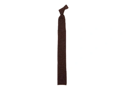 Ledbury Men's Brown Harlow Knit Tie Silk