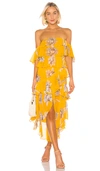 Misa Dalila Dress In Yellow Floral