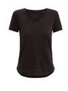 Atm Anthony Thomas Melillo V-neck Slubbed-cotton T-shirt In Black