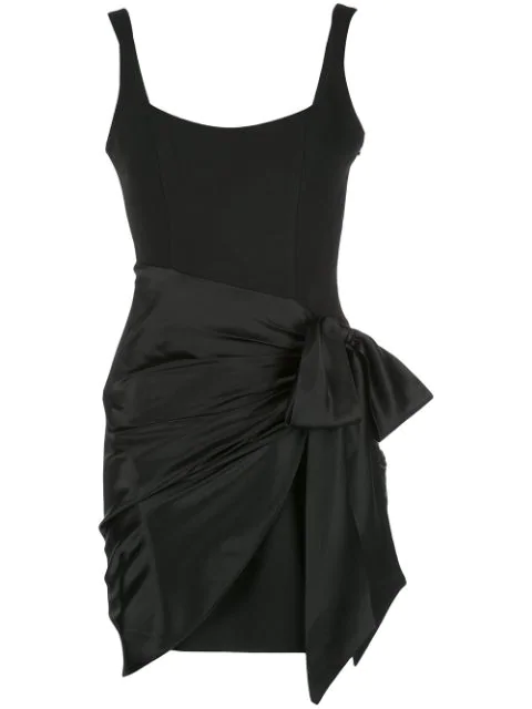 cinq à sept waverly satin overlay bodycon dress