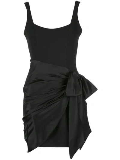 Cinq À Sept Women's Waverly Satin Overlay Bodycon Dress In Black