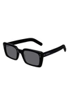 Gucci Square Monochromatic Sunglasses In Shiny Black