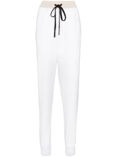 Ten Pieces Drawstring Trackpants In White