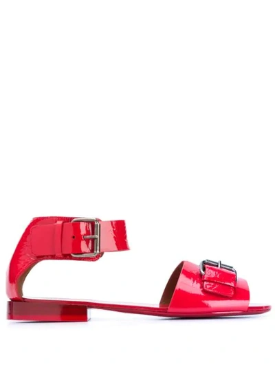 Marsèll Patent Buckle Sandals In Red