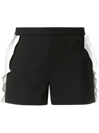 Red Valentino Kurze Shorts Mit Rüschen In Black