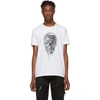 Alexander Mcqueen Melting Metal Skull-print Cotton T-shirt In White