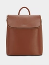 Dkny Bryant Park Leather Top Zip Backpack, Created For Macy's In Driftwood
