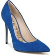 Sam Edelman Danna Pointy Toe Pump In Sapphire Blue Suede