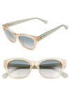 Kate Spade Jerris 50mm Cat Eye Sunglasses In Nude