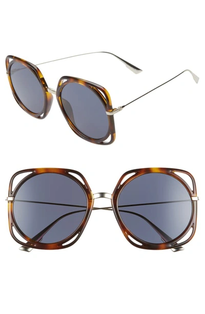 Dior Directions 56mm Square Sunglasses - Havana/ Gold