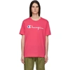 Champion Logo-embroidered Cotton-jersey T-shirt In Aza