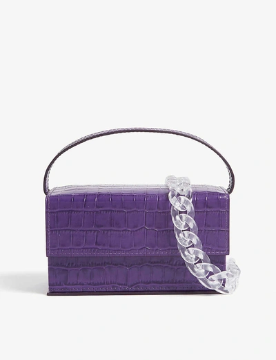 L'afshar Ida Croc-embossed Small Leather Top Handle Bag