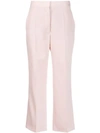 Stella Mccartney Cropped Tailored Trousers In Pink