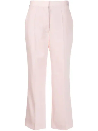 Stella Mccartney Cropped Tailored Trousers In Pink