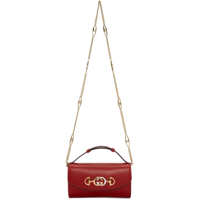 Gucci Zumi Smooth Leather Mini Bag In 6433 Red