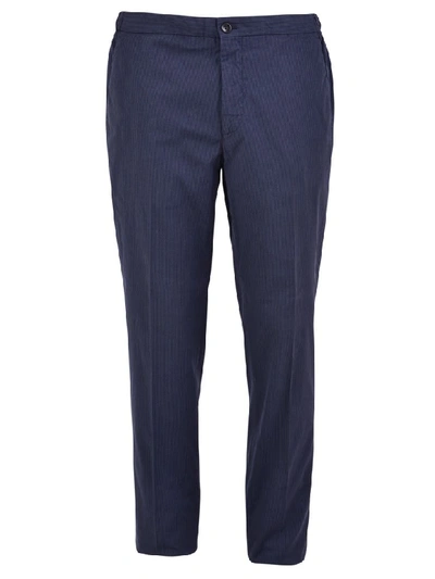 Incotex Striped Trousers In Blue