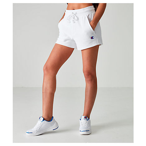 white champion shorts womens