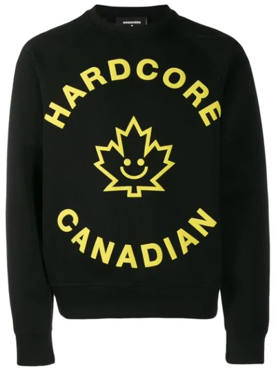 Dsquared2 Hardcore Canadian Sweatshirt In Black