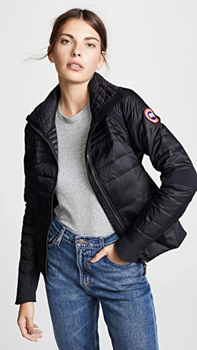 Canada Goose Hybridge Perren Hooded Quilted Shell Down Jacket In Black