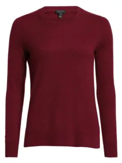 Saks Fifth Avenue Women's Collection Cashmere Roundneck Sweater In Carmine Red